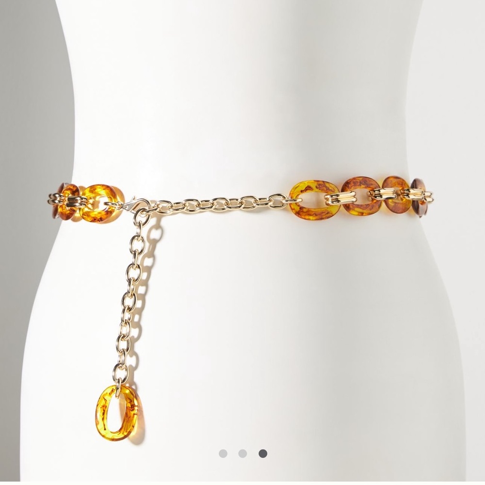 Anthropologie Resin Chain Belt nwt